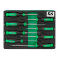 SK Tools USA - 8 Piece Dual-Material Magnetic Combination Screwdriver Set - Ridge Toolbox