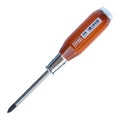 Vessel Genuine Wood Handle Tang-Thru Screwdriver No.100 +1x75
