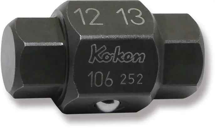 4-Point/6-Point Male Drain Plug Key Bits 12mm x 13mm Hex x Hex Length 32mm