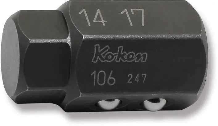 4-Point/6-Point Male Drain Plug Key Bits 14mm x 17mm Hex x Hex Length 32mm
