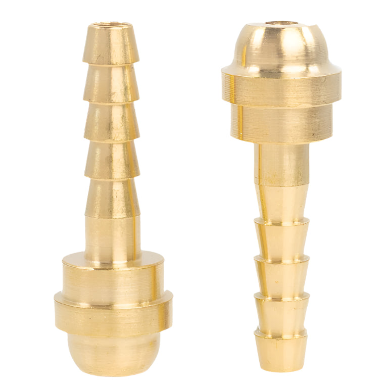 Shark Industries - 2 PK Oxygen-Acetylene B-Size Barbed Hose Nipples. 3/16″ ID, 1-7/16″ Length - Ridge Toolbox