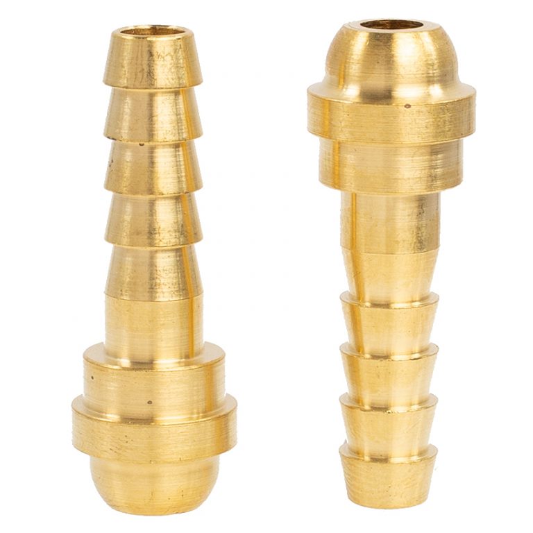 Shark Industries - 2 PK Oxygen-Acetylene B-Size Barbed Hose Nipples. 1/4″ ID, 1-7/16″ Length - Ridge Toolbox