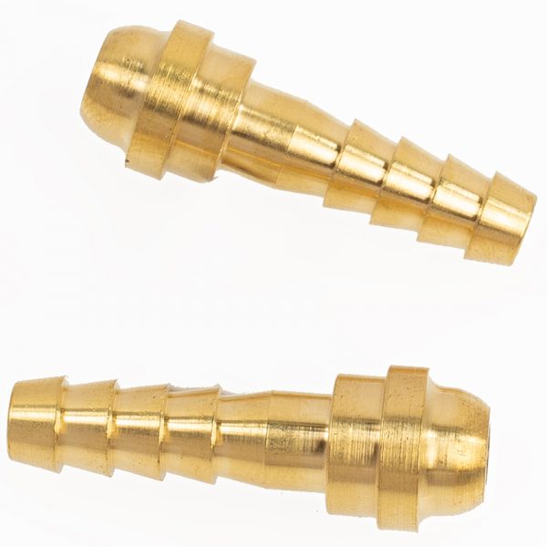 Shark Industries - 2 PK Oxygen-Acetylene B-Size Barbed Hose Nipples. 1/4″ ID, 1-7/16″ Length - Ridge Toolbox