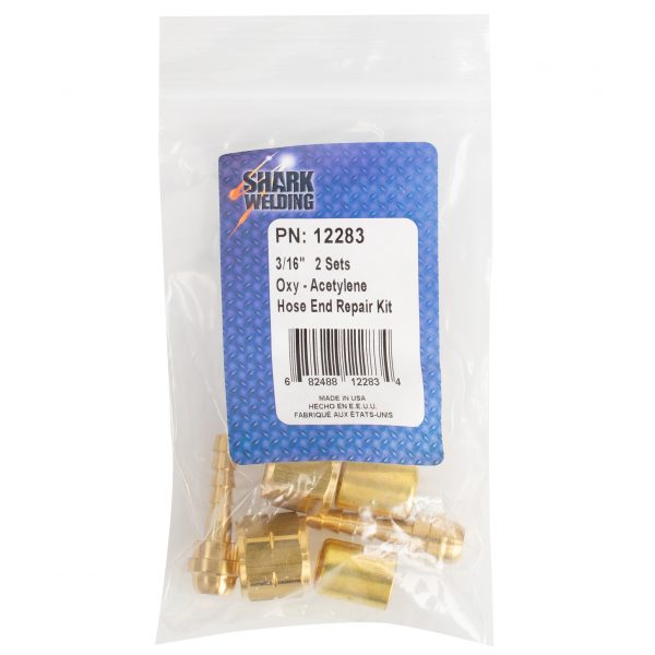 Shark Industries - Oxygen-Acetylene Hose End Repair Kit – 3/16″ - Ridge Toolbox