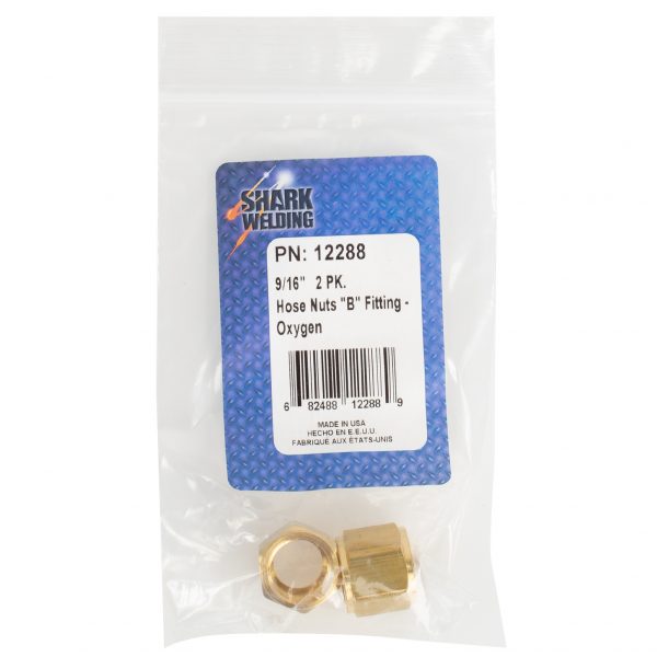Shark Industries - Hose Nuts – “B” Fitting Oxygen – 9/16″ - Ridge Toolbox