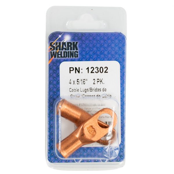 Shark Industries - Cable Lugs – Cable Size 4 – Stud 5/16″ – 2 PK. - Ridge Toolbox