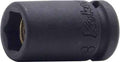 1/4 Sq. Dr. Socket  4mm 6 point Length 23mm Magnet