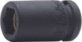 1/4 Sq. Dr. Socket  12mm 6 point Length 25mm Magnet