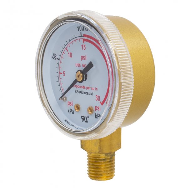 Shark Industries - Medium Duty Acetylene Gauge (Made of High Quality Brass) – 2″ - Ridge Toolbox