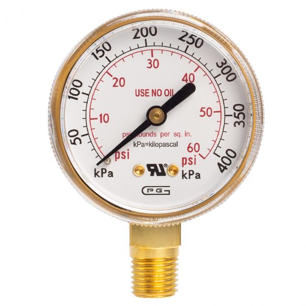Shark Industries - All Gas Gauges – 2", 1/4" NPT, (60 – 4000 Pounds) - Ridge Toolbox