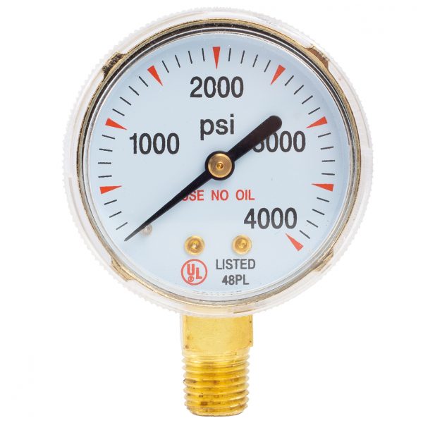 Shark Industries - All Gas Gauges – 2", 1/4" NPT, (60 – 4000 Pounds) - Ridge Toolbox