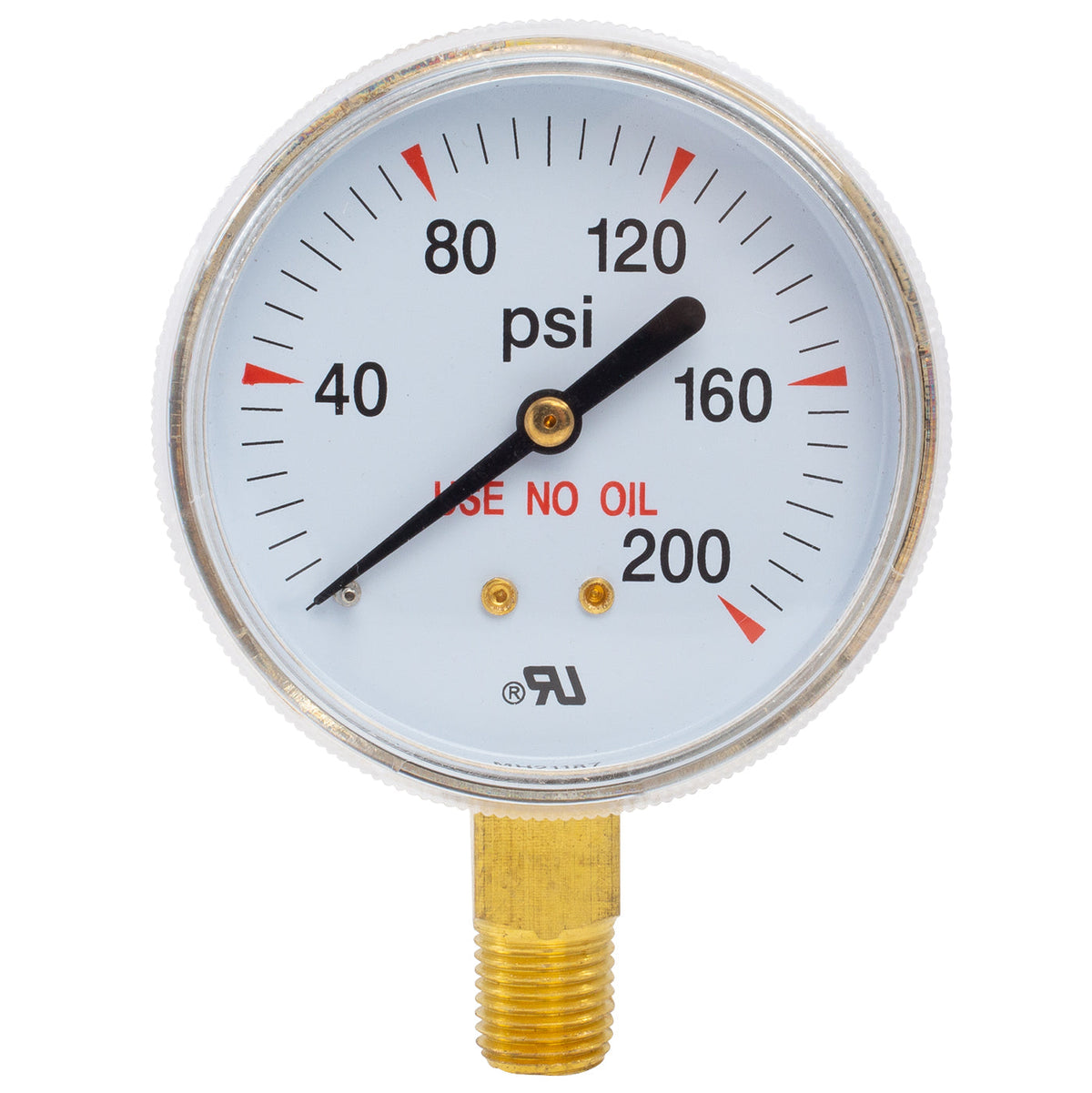 Shark Industries - All Gases Gauge – 2.5", 1/4" NPT, 0–200/400/4000 Pounds - Ridge Toolbox