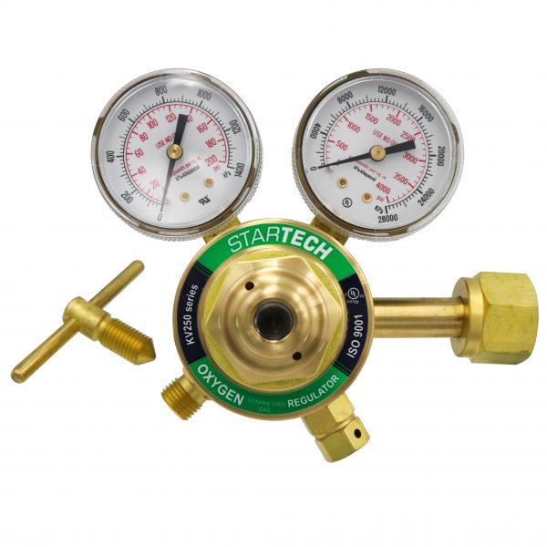 Shark Industries - Single Stage Regulators for Medium Duty Kits – Oxygen & Acetylene, 2″ Gauge - Ridge Toolbox