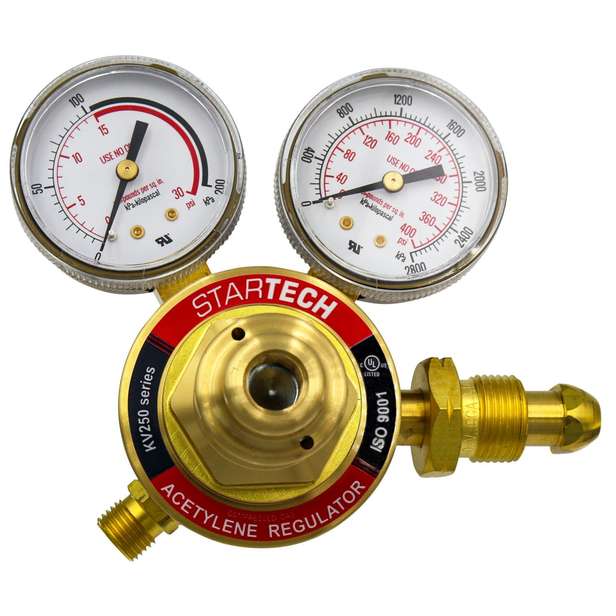 Shark Industries - Single Stage Regulators for Medium Duty Kits – Oxygen & Acetylene, 2″ Gauge - Ridge Toolbox