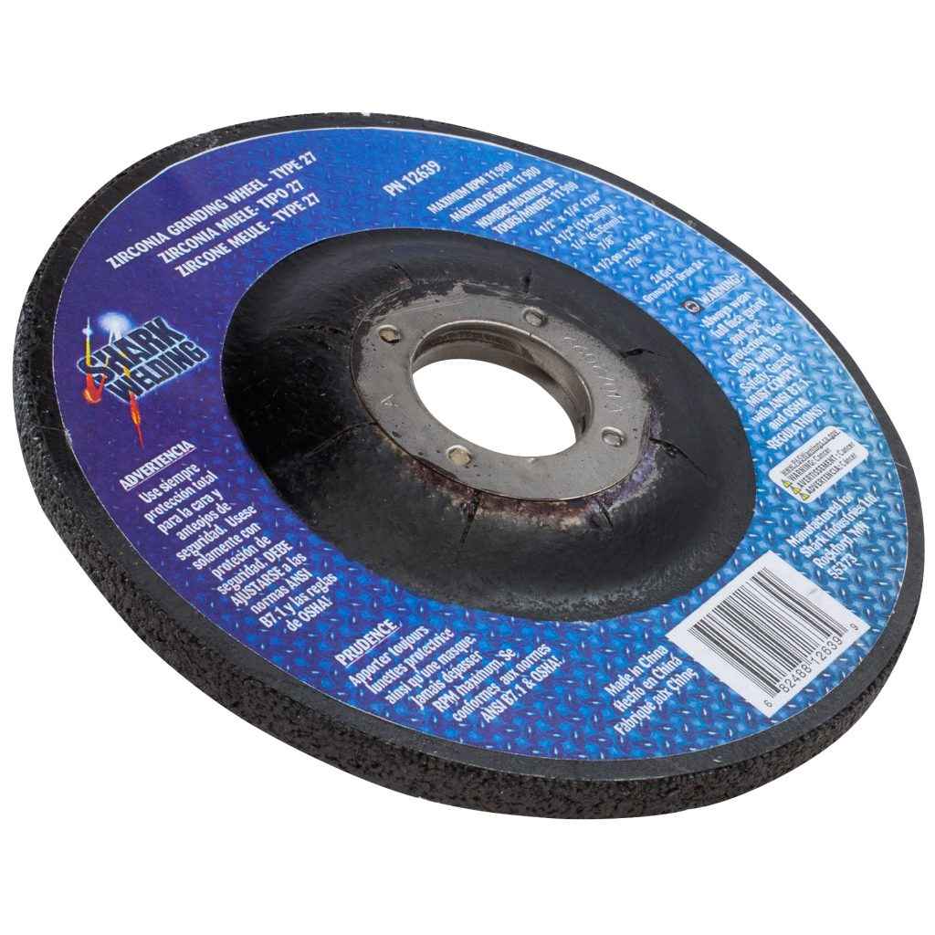 Shark Industries - Depressed Center Type 27 Zirconia Grinding Wheels for Stainless Steel – Hubless. 4.5″ x 1/4″ x 7/8″ – 24 Grit - Ridge Toolbox