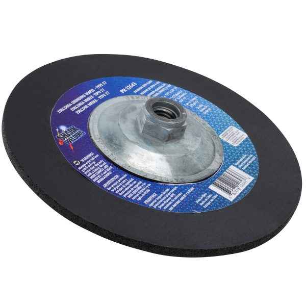 Shark Industries - Grinding Wheels Type 27- Zirconia 7″x 1/4″ x 5/8-11 – 24 Grit - Ridge Toolbox