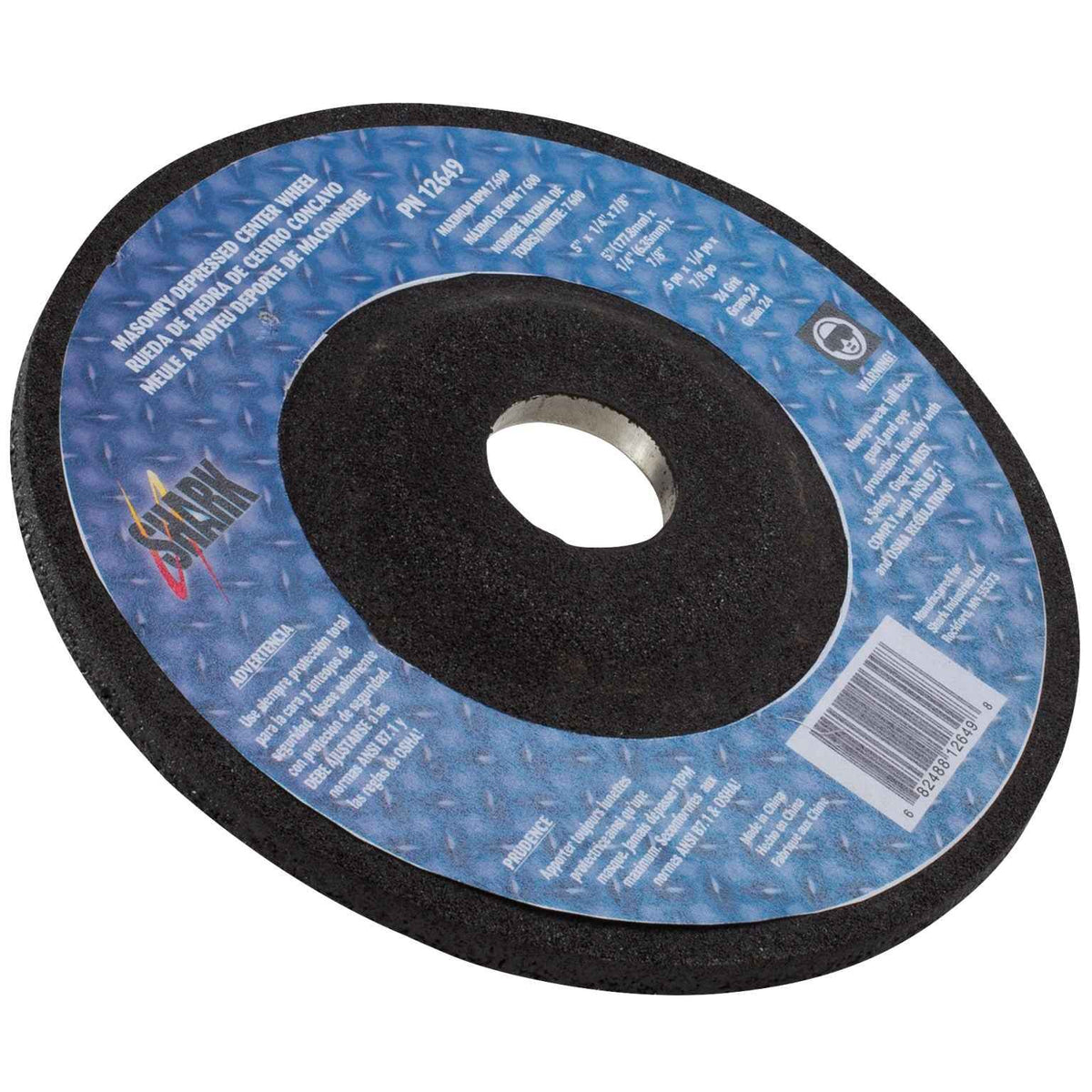 Shark Industries - 25PK - Depressed Center Type 27 Silicon Carbide Grinding Wheels- Hubless. 5″ x 1/4″x 7/8″ – 24 Grit - Ridge Toolbox