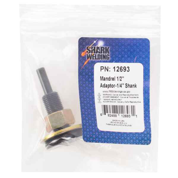 Shark Industries - 1/2″ Arbor Hole to 1/4″ Shank Dia. Drive Arbor for Wheel Brush - Ridge Toolbox