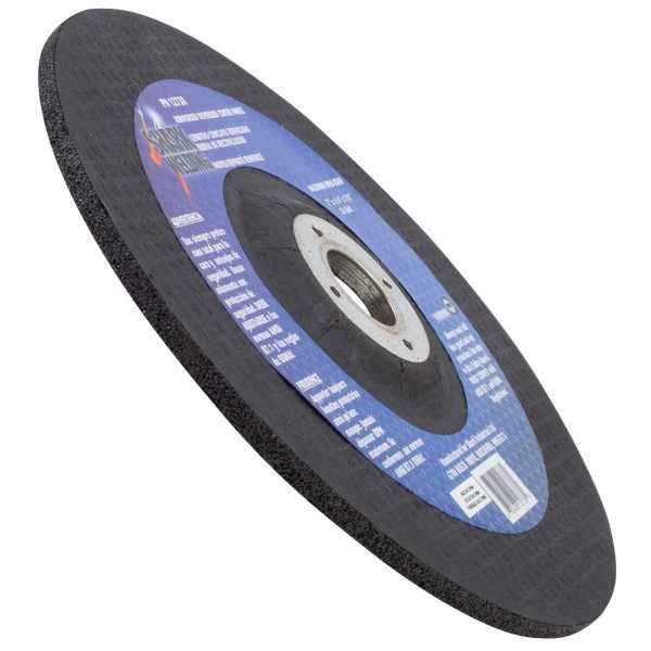 Shark Industries - 7″ Type 27 Aluminum Oxide Grinding Wheels Depressed Center – Hubless, 24 Grit. 7″ x 1/4″ x 7/8″ - Ridge Toolbox