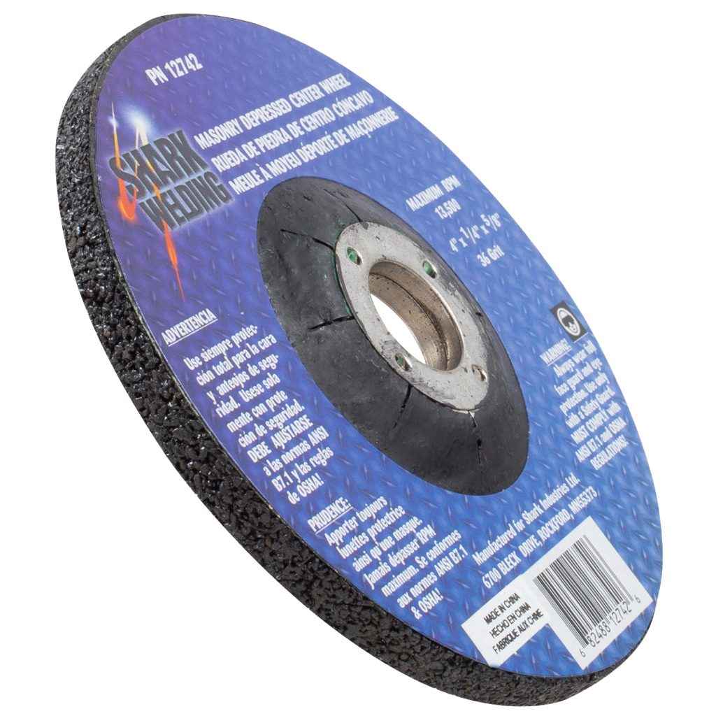 Shark Industries - Shark Industries - Depressed Center Type 27 Grinding Wheels for use on Masonry 4″x 1/4″ x 5/8 - Ridge Toolbox