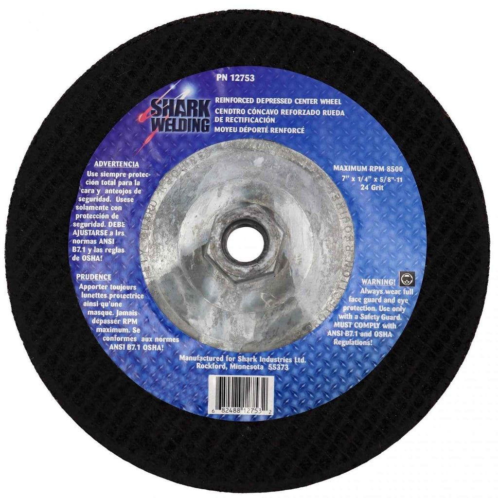 Shark Industries - Type 27 Grinding Wheel – 7″x 1/4″ x 5/8-11 - Ridge Toolbox