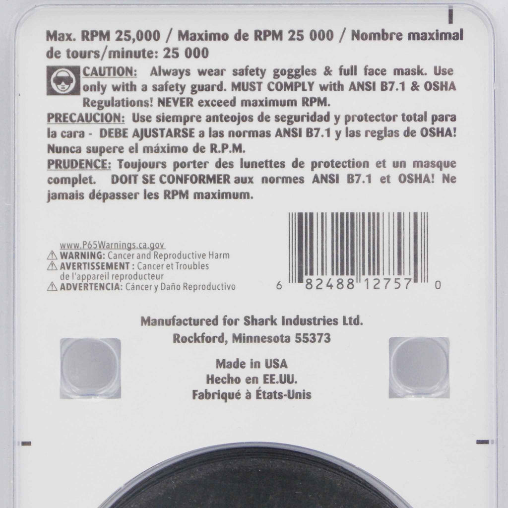 Shark Industries - 6 PK | Cut-Off Wheel – Zirconia (Sure-Life) – 3″ x 1/16″ x 3/8″ – 36 Grit – Made in USA - Ridge Toolbox