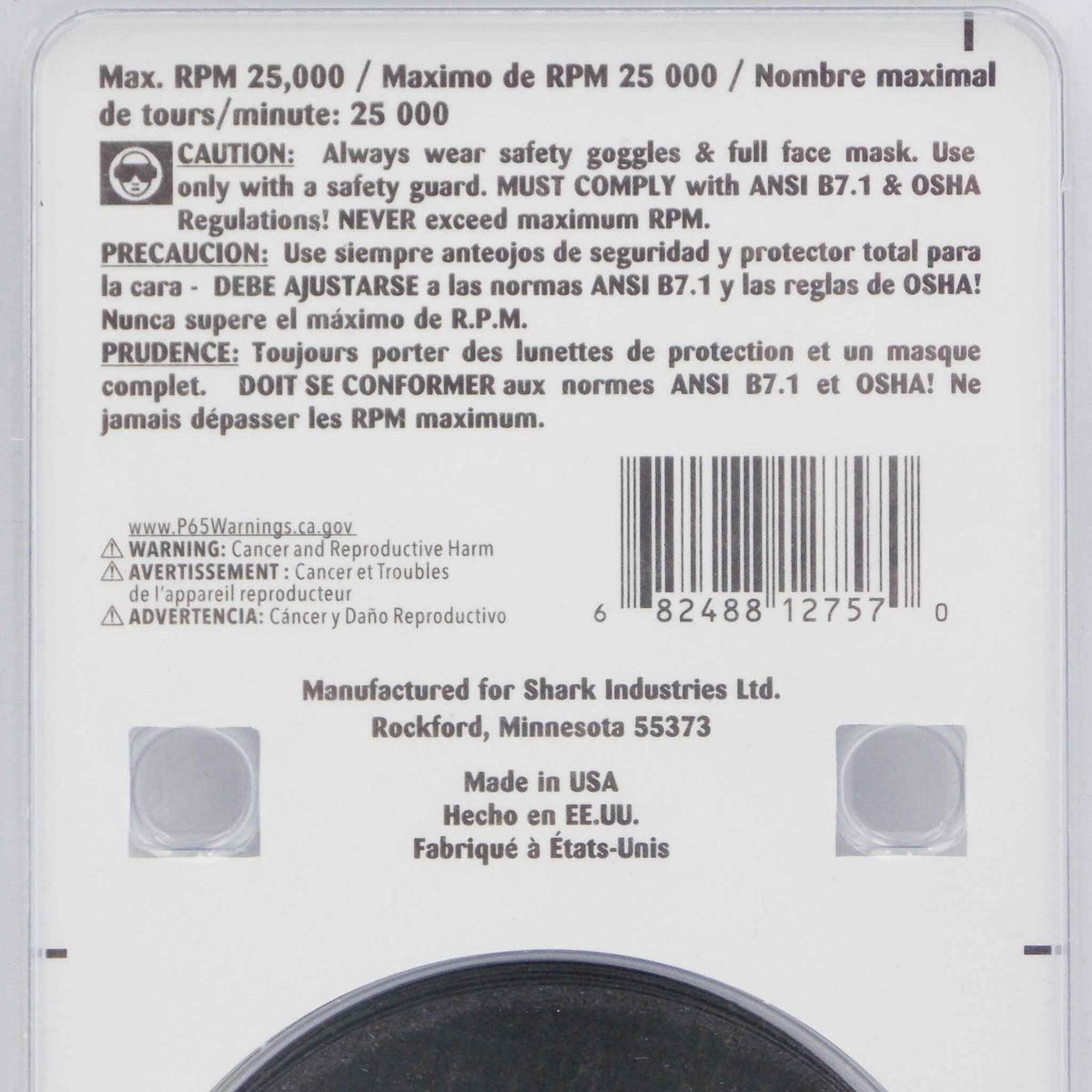 Shark Industries - 6 PK | Cut-Off Wheel – Zirconia (Sure-Life) – 3″ x 1/16″ x 3/8″ – 36 Grit – Made in USA - Ridge Toolbox