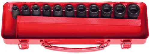 3/8 Sq. Dr. Socket 1  9-19mm 6 point   11 pieces