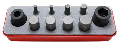 1/2 Sq. Dr. Bit + Bit Holder Set  5-19mm Hex   10 pieces
