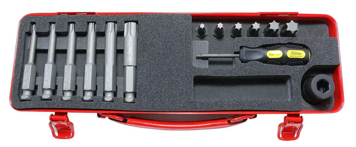 1/2 Sq. Dr. Bit + Bit Holder Set  TORX® T30-T60    14 pieces