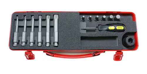 1/2 Sq. Dr. Bit + Bit Holder Set  XZN M4-M12    14 pieces