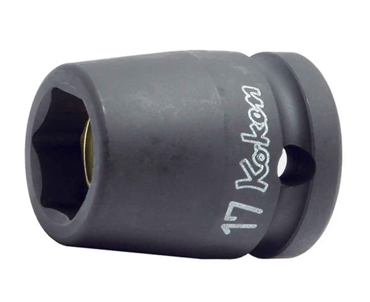 1/2 Sq. Dr. Socket  17mm 6 point Length 38mm Magnet