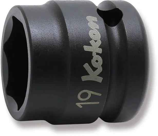 1/2 Sq. Dr. Socket  19mm 6 point Length 28mm Thin walled