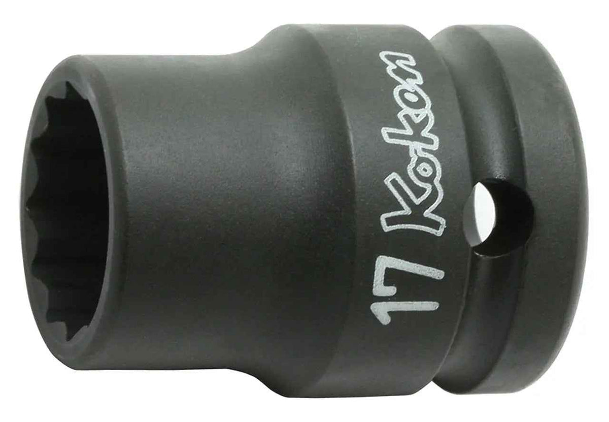 1/2 Sq. Dr. Socket  13mm 12 point Length 38mm Thin walled