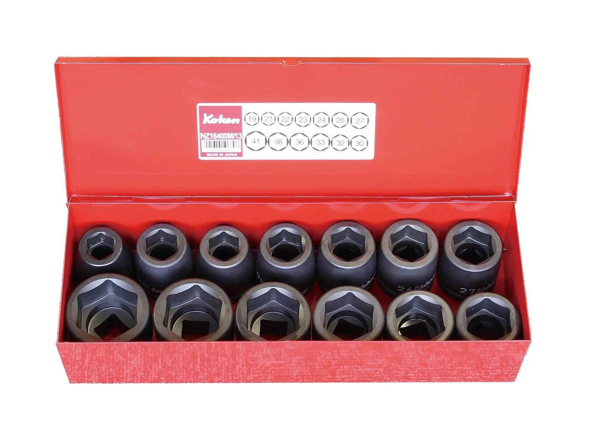 3/4 Sq. Dr. Socket Set  19-41mm 6 point   13 pieces