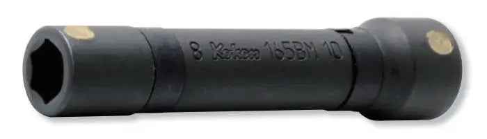 1/4 Hex Dr. Double Ended Socket  10 x 14mm 6 point Length 100mm side Magnet