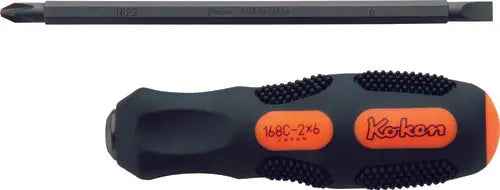 Ko-ken Interchangeable Screwdriver PH2 x 6mm Length 210mm - professional screwdrivers
