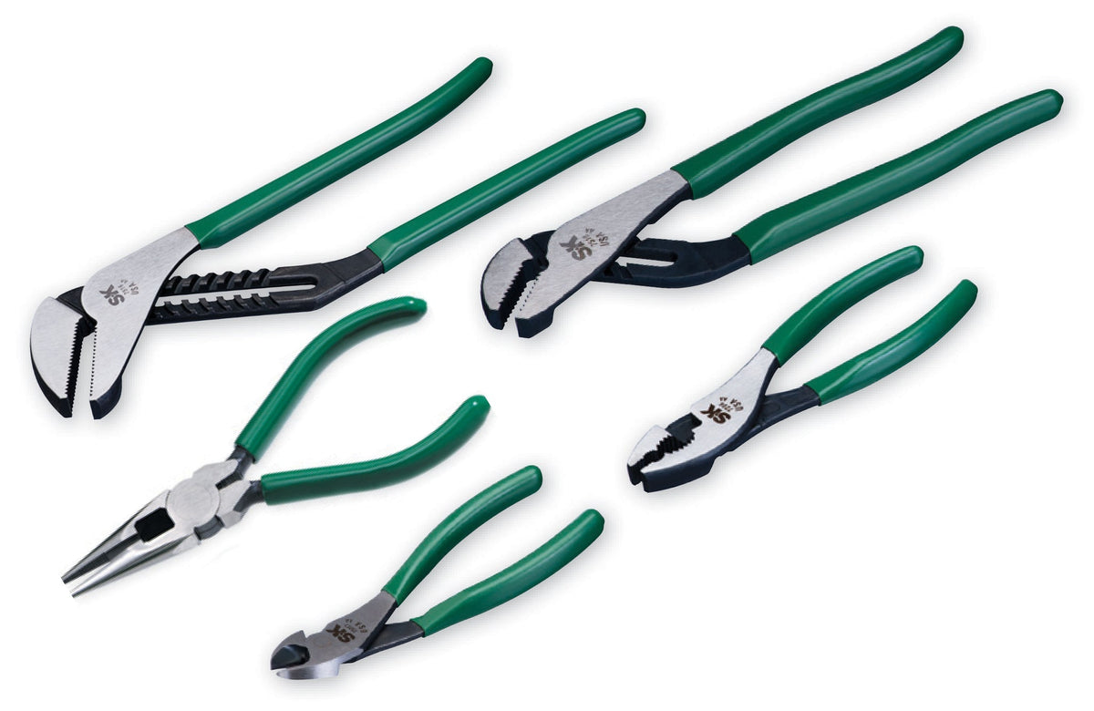 SK Tools USA - 5 Piece General Purpose Plier Kit - Ridge Toolbox