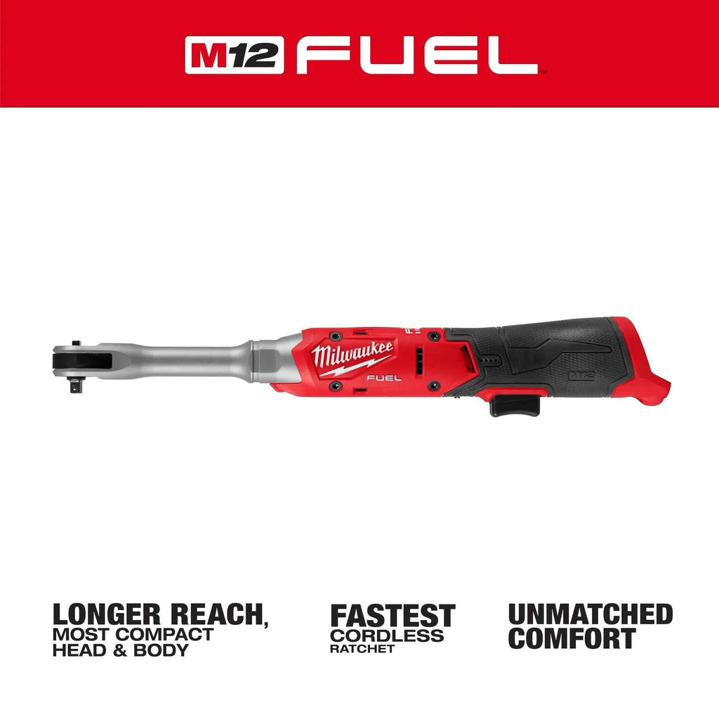 Milwaukee 3058-20 M12 FUEL™ 1/4" Extended Reach Ratchet (Tool Only)