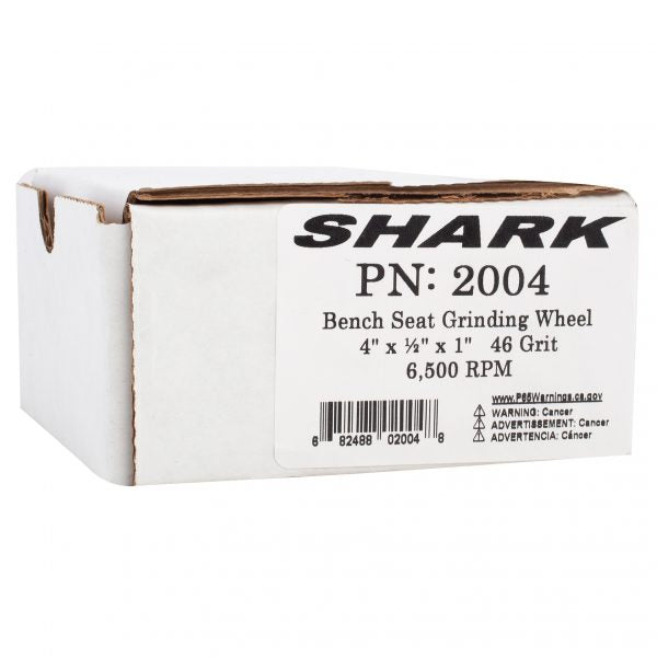 Shark Industries - Bench Seat Grinding Wheel Type 1 . Size 4″ x 1/2″ – 46 Grit. Made of Aluminum Oxide - Ridge Toolbox