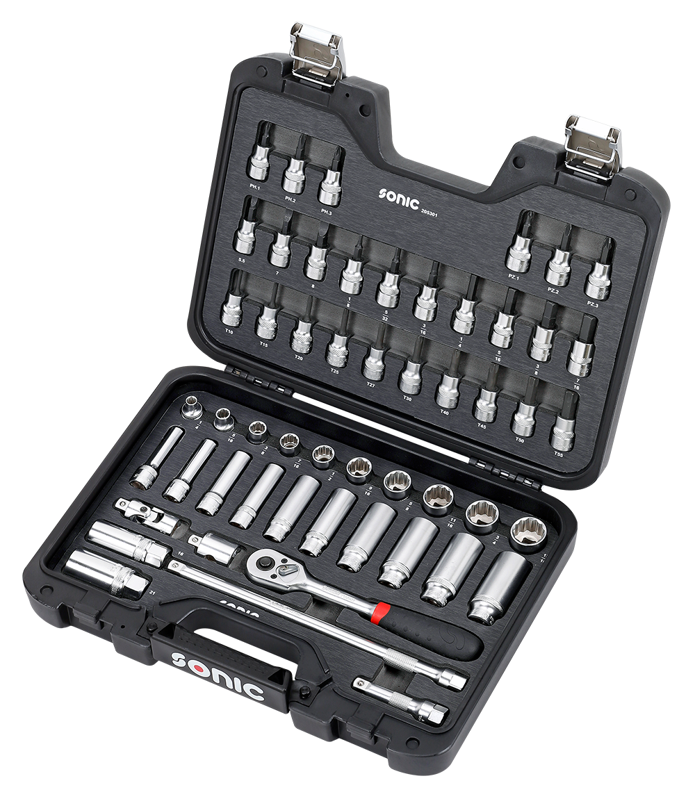 Sonic Tools - MCS Socket and Bit Socket Set 3/8", 53-PCS SAE - Ridge Toolbox