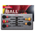 Vessel BALL GRIP Ratchet Screwdriver 5PC. Set (3PC. of Replacement Blade) - professional screwdrivers