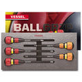 Vessel BALL GRIP Ratchet Screwdriver 5PC. Set - professional screwdrivers