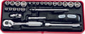 1/4 Sq. Dr. Socket Set   6 point   25 pieces