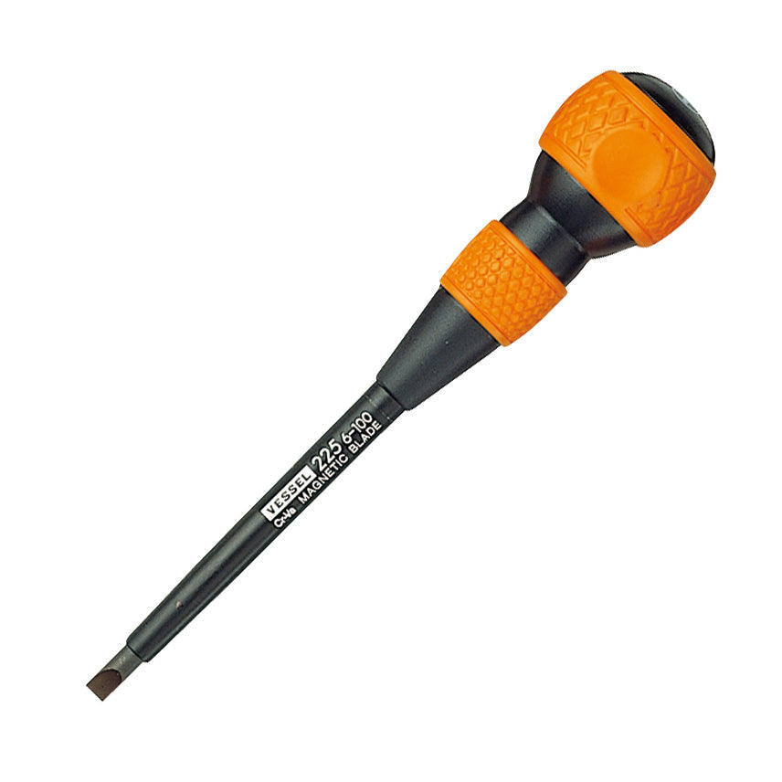Vessel BALL GRIP Screwdriver with Covered Shank No.225 -6x100