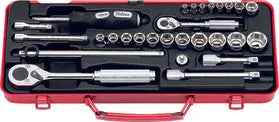 1/4 Sq. Dr. 28 Piece Metric 6-Point Socket Set  4-21mm