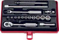 1/4 Sq. Dr. 17 Piece Metric 6-Point Socket Set  4-12mm
