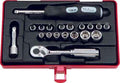 1/4 Sq. Dr. Socket Set   6 point   19 pieces