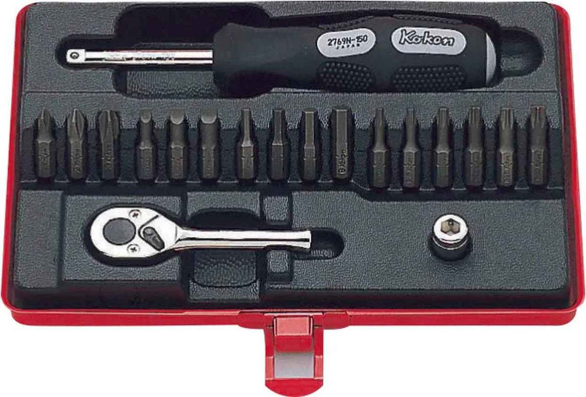 1/4 Sq. Dr. Bit Set    19 pieces
