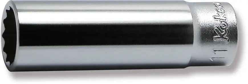 1/4 Sq. Dr. Socket  11mm 12 point Length 50mm